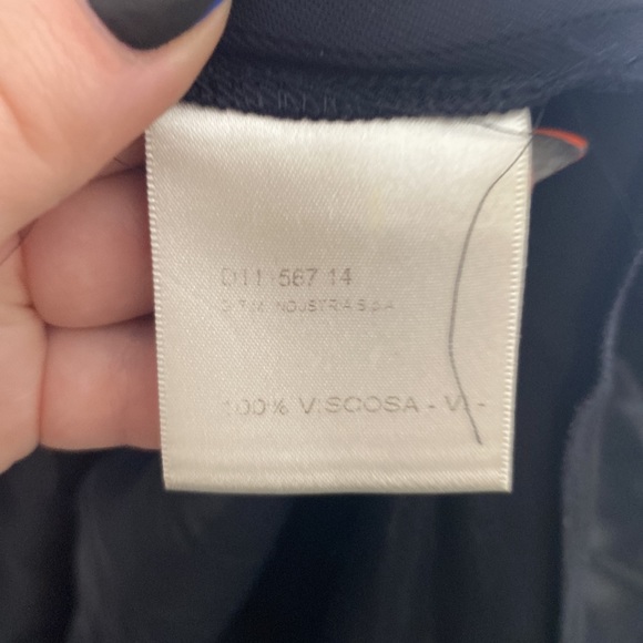 TER ET BANTINE Navy Sleeveless V Neck Viscose Steath Dress Size 46IT 10USA - Picture 15 of 16